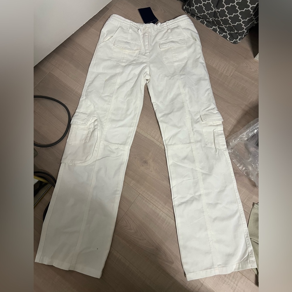 Brandy Melville White Cargo Pants